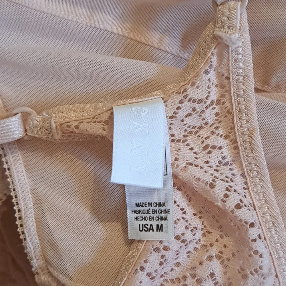 DKNY Lace Bralett and Panty Set, Soft Blush, Bralett M Panty L. NWOT